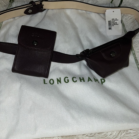 Longchamp 🔥🔥🔥 Burgundy Leather Le Pliage Cuir Ladies' Belt Bag -RARE FIND - Picture 5 of 7